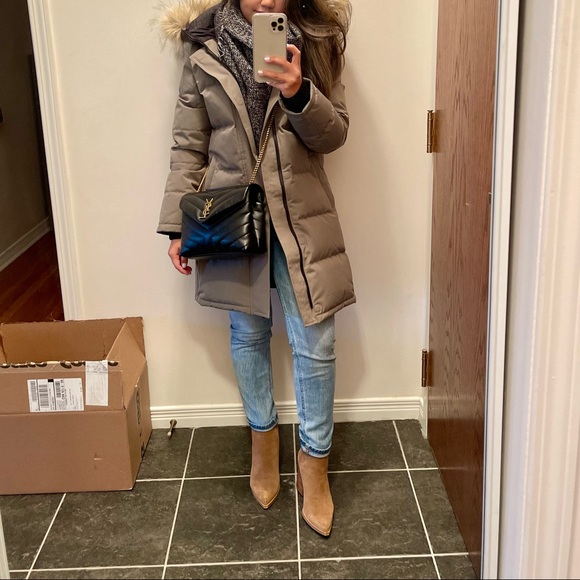 TNA aritzia powder parka gunmetal green - Picture 3 of 4